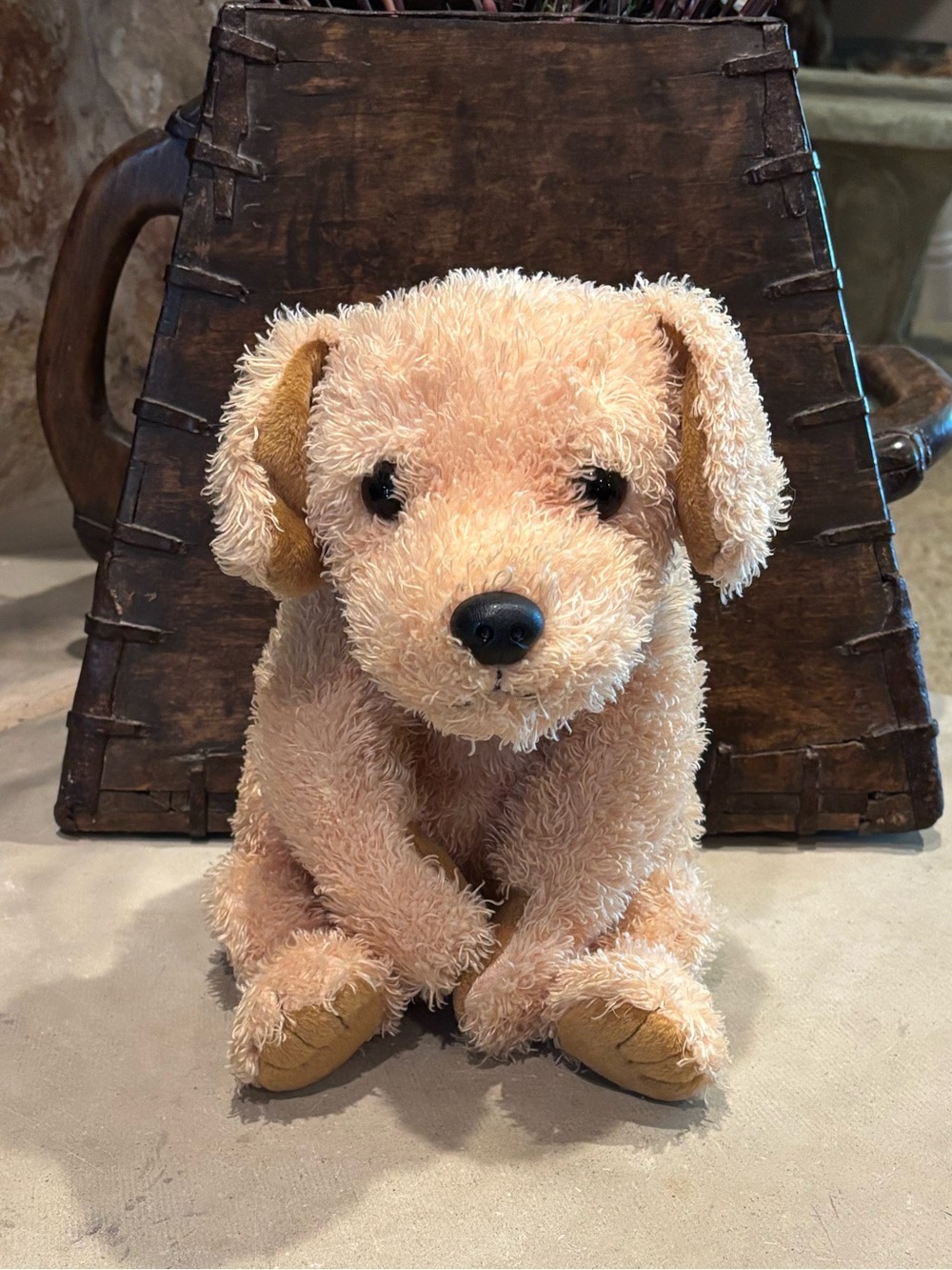 Ty Classic Nipsey Tan Plush 16” Golden Retriever Puppy 2002